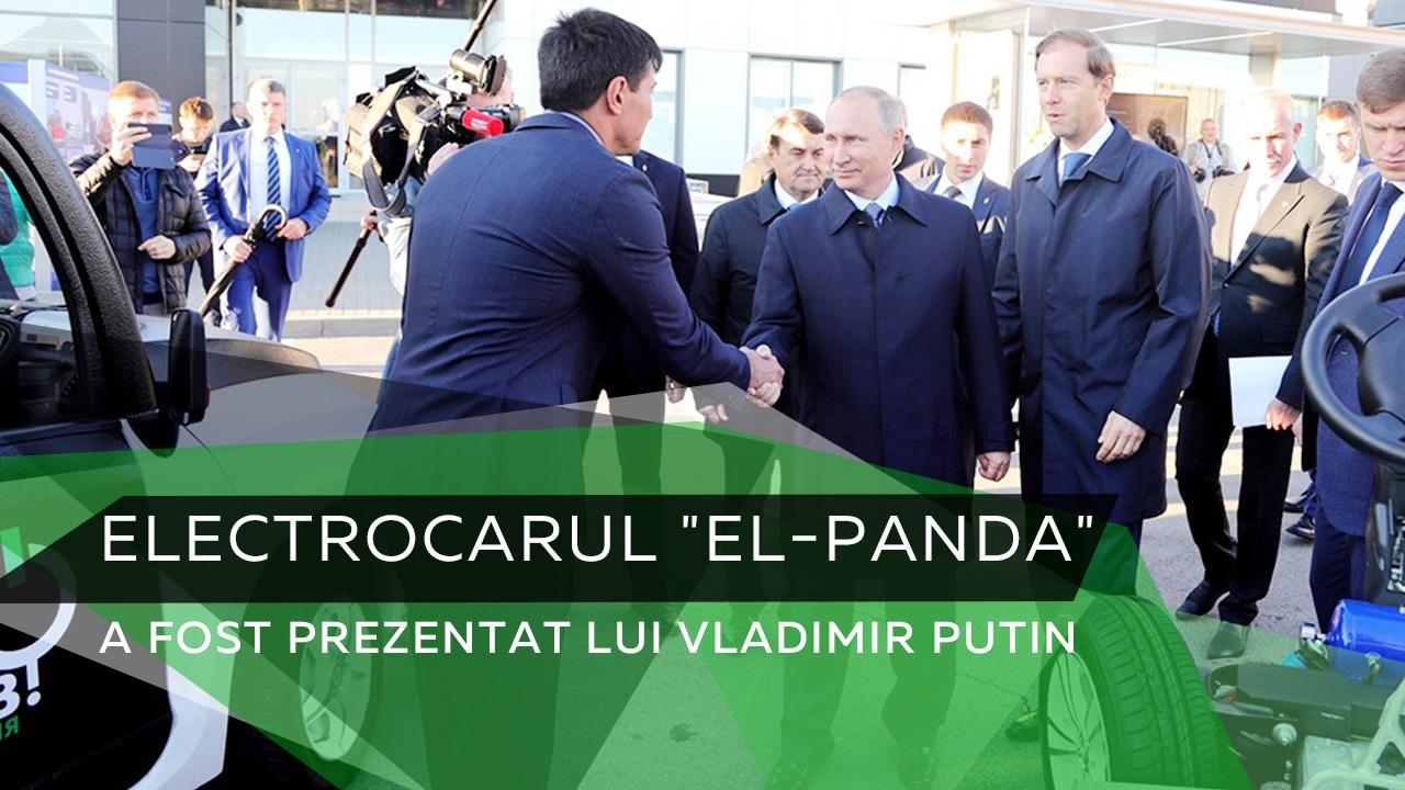 Primul electrocar național cu motor-roți asincronic "El-Panda" a fost prezentat lui Vladimir Putin