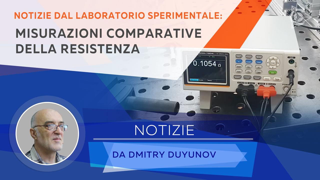 Notizie dal laboratorio sperimentale: misurazioni comparative della resistenza