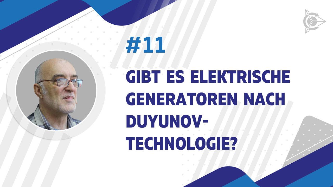 Gibt es elektrische Generatoren nach Duyunov-Technologie?