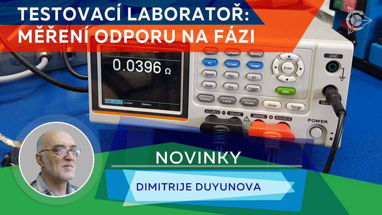 Testovací laboratoř: měření odporu na fázi