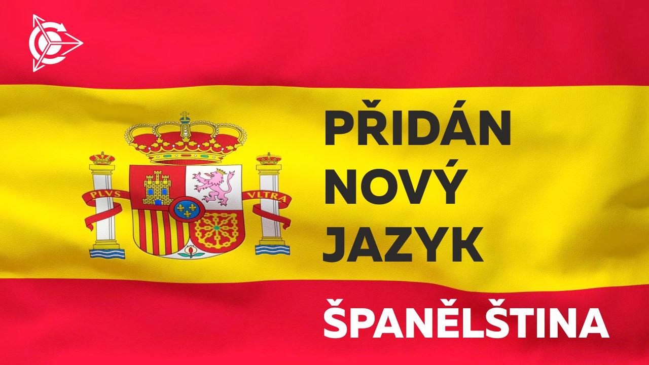 Nový jazyk přidán na osobním účtu