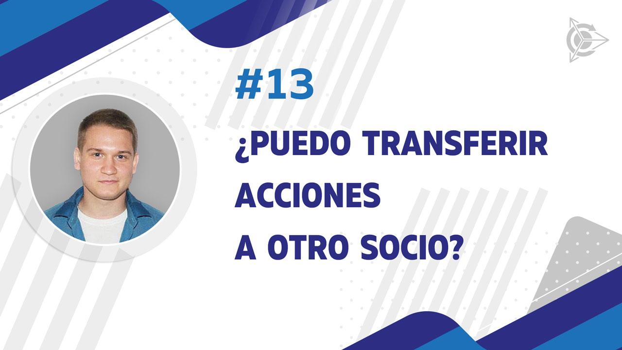 ¿Puedo transferir acciones a otro socio?