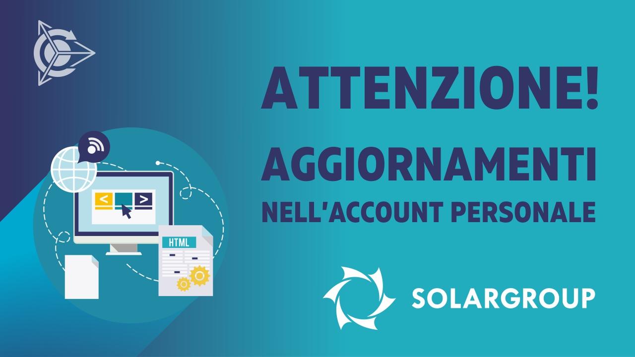 Aggiornamenti nell’account personale e il sito web del progetto