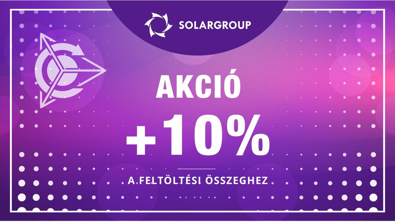 AKCIÓ +10% a személyes fiók számlájának június 1-je előtti feltöltéséhez