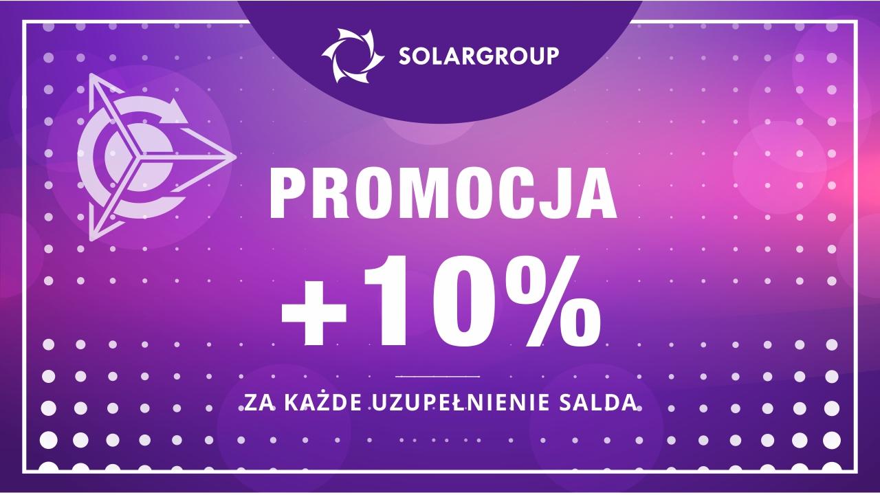 PROMOCJA + 10% za każde uzupełnienie salda na koncie osobistym do 1 czerwca