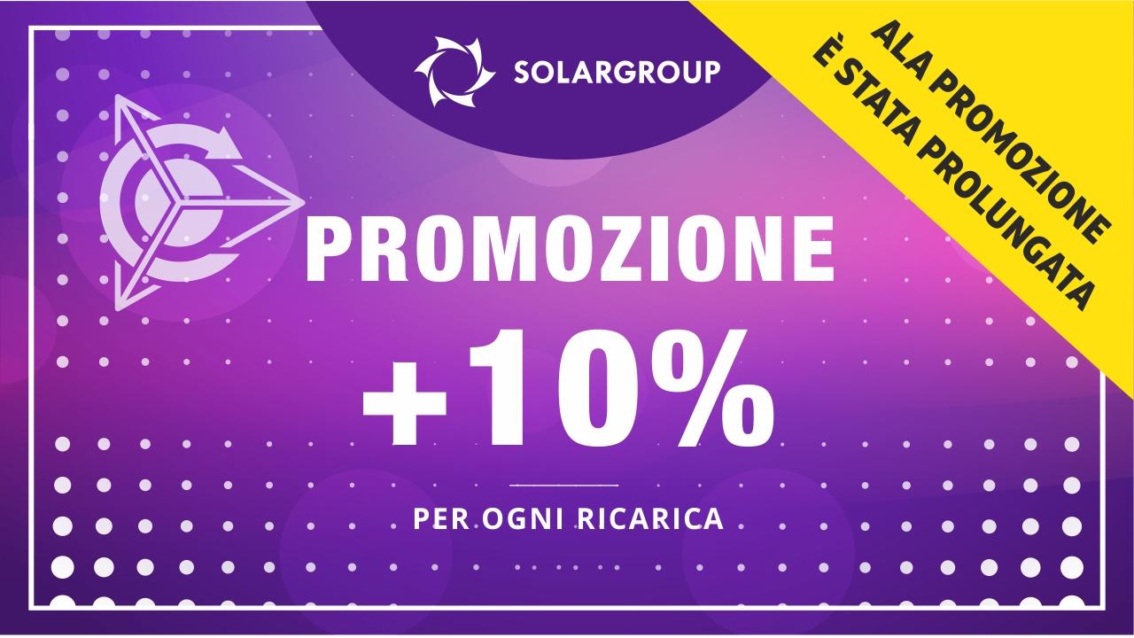 PROMOZIONE +10% per qualsiasi versamento sul conto dell’account personale PROLUNGATA fino al 1 giugno ore 23:59 ora di Mosca!