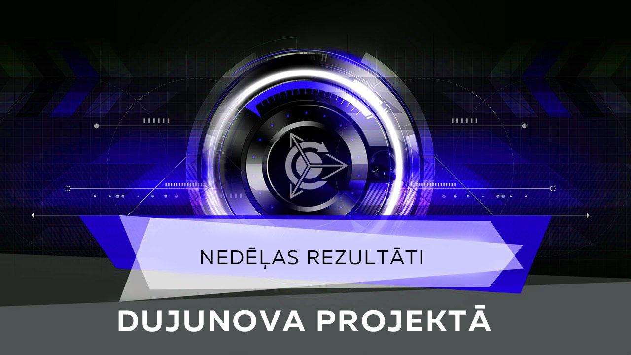 Nedēļas rezultāti Dujunova projektā