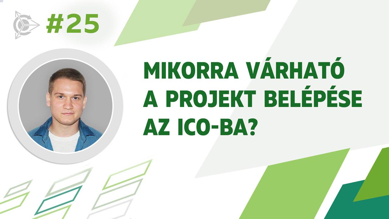 Mikorra várható a projekt belépése az ICO-ba?