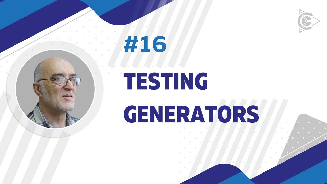 Can generators be tested with the laboratory equipment?