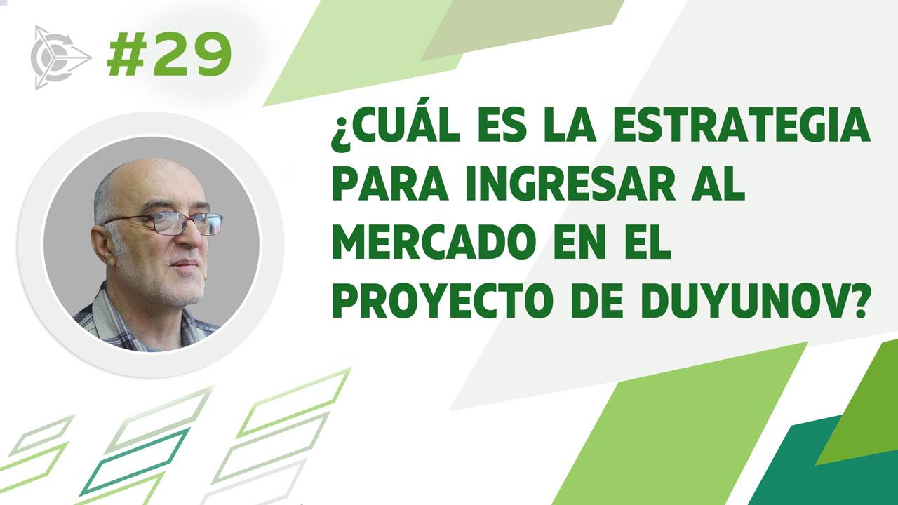 ¿Cuál es la estrategia para ingresar al mercado en el proyecto de Duyunov?