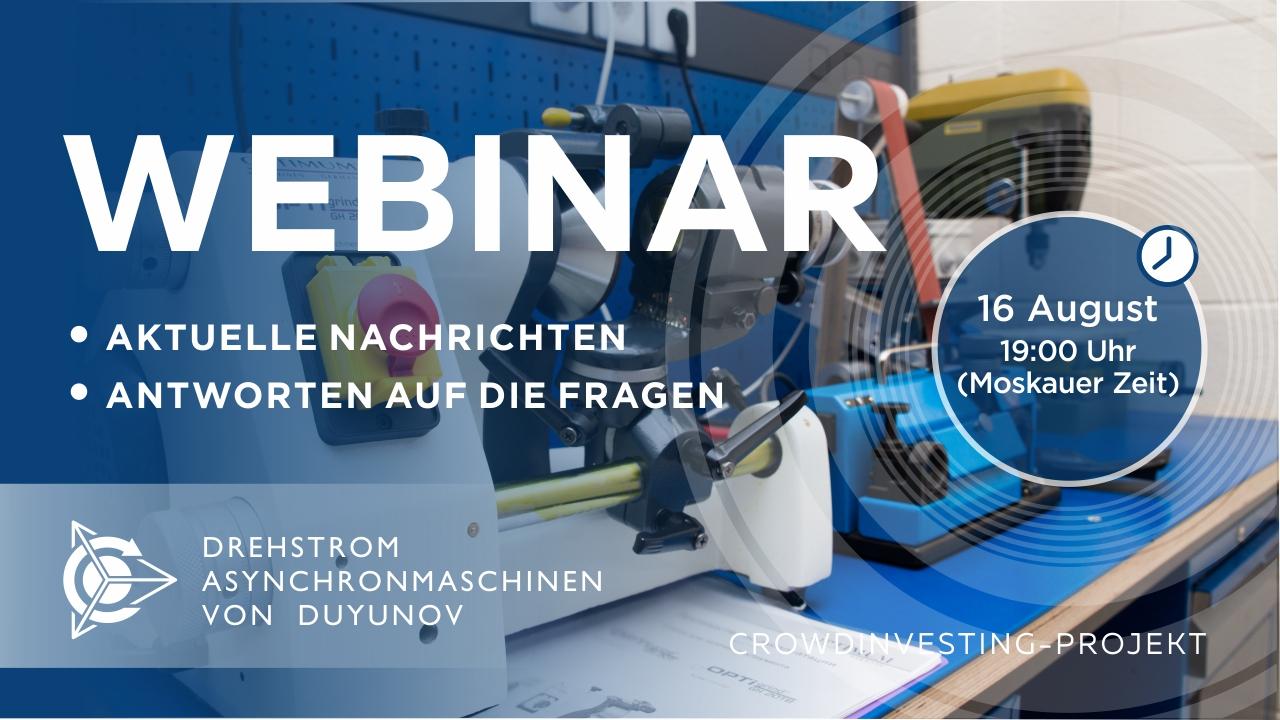 Duyunov-Projekt: wichtige Nachrichten und Ereignisse der Gesellschaft. Antworten auf die Fragen Webinar
