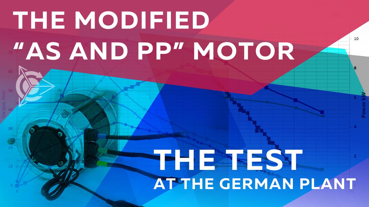 Victor Arestov: testing the modified motor at the German plant