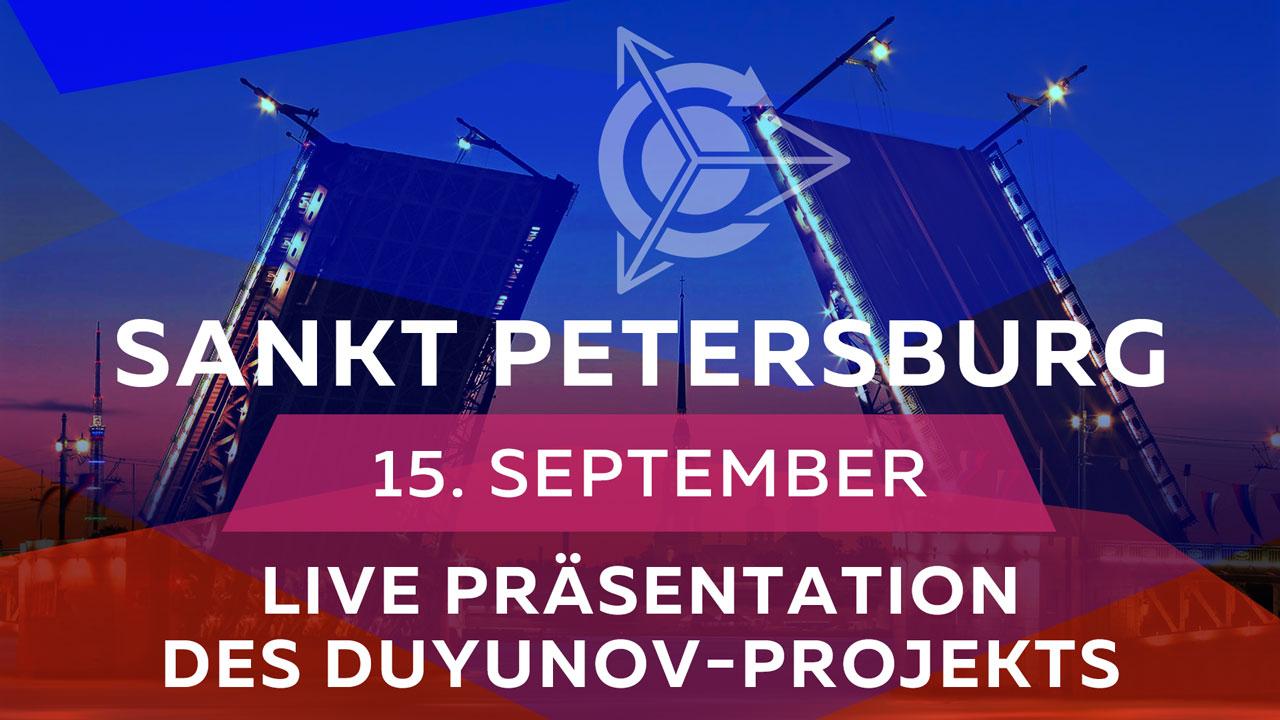 Live Präsentation des Duyunov-Projekts in Sankt Petersburg 