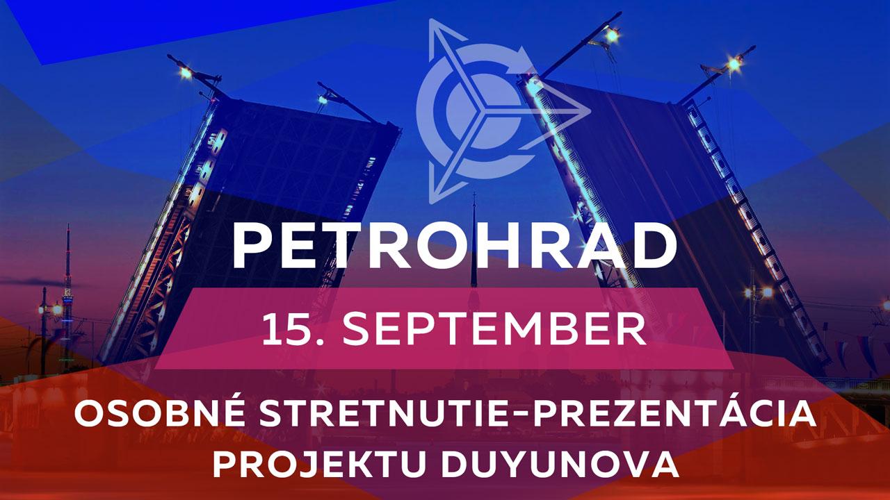 Osobné stretnutie - prezentácia projektu Duyunova v Petrohrade