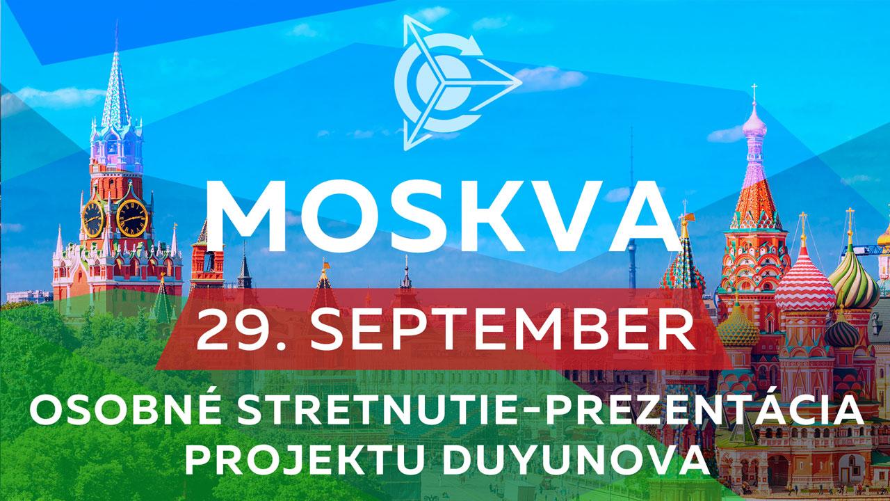 29. septembra 2018 r. sa v Moskve uskutoční osobné stretnutie-prezentácia projektu "Asynchrónne motory Duyunova"