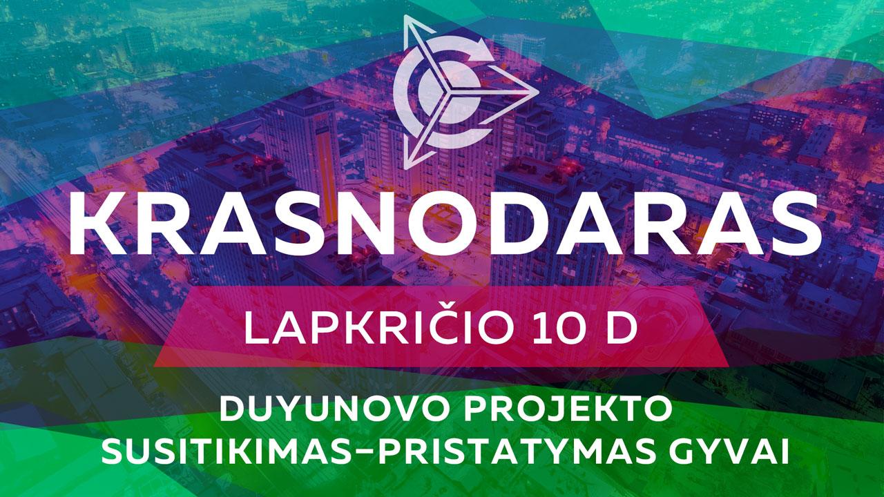 Duyunovo projekto susitikimas–pristatymas gyvai Krasnodare