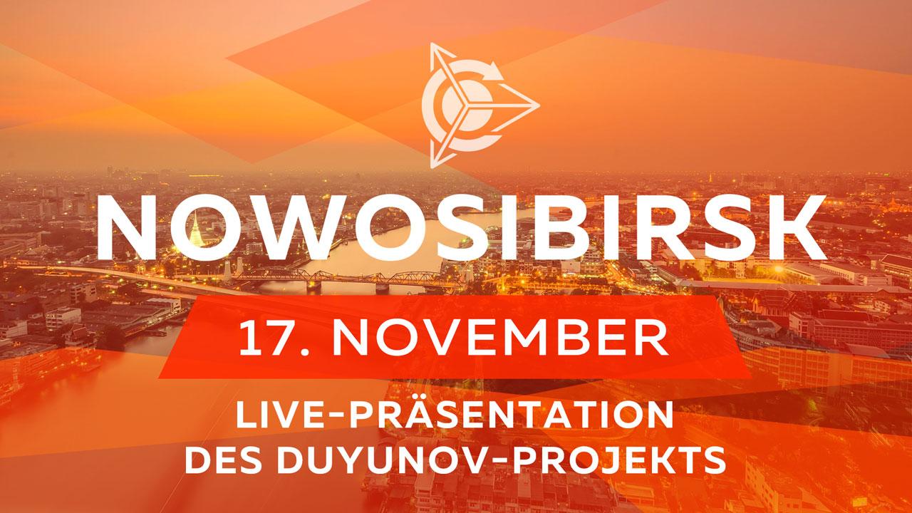 Live-Präsentation des Projekts findet in Nowosibirsk statt