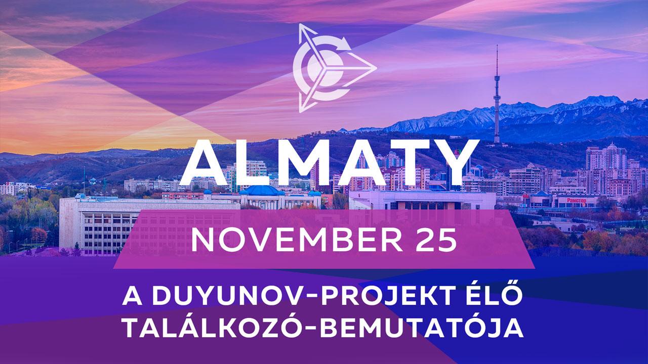 A projekt élő találkozó-bemutatója Almaty városában (Kazahsztán)