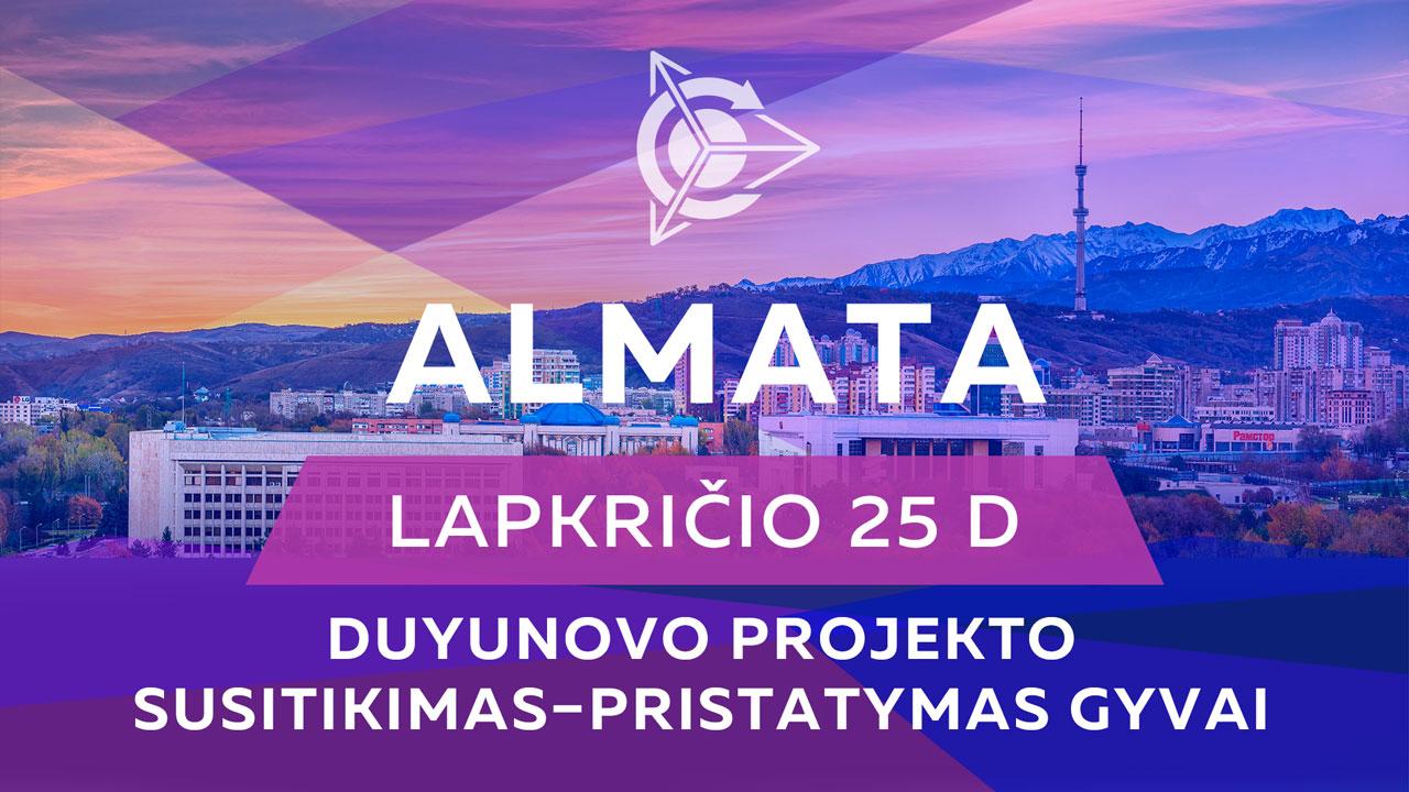 Projekto susitikimas–pristatymas vyks Almatos m. (Kazachstanas)