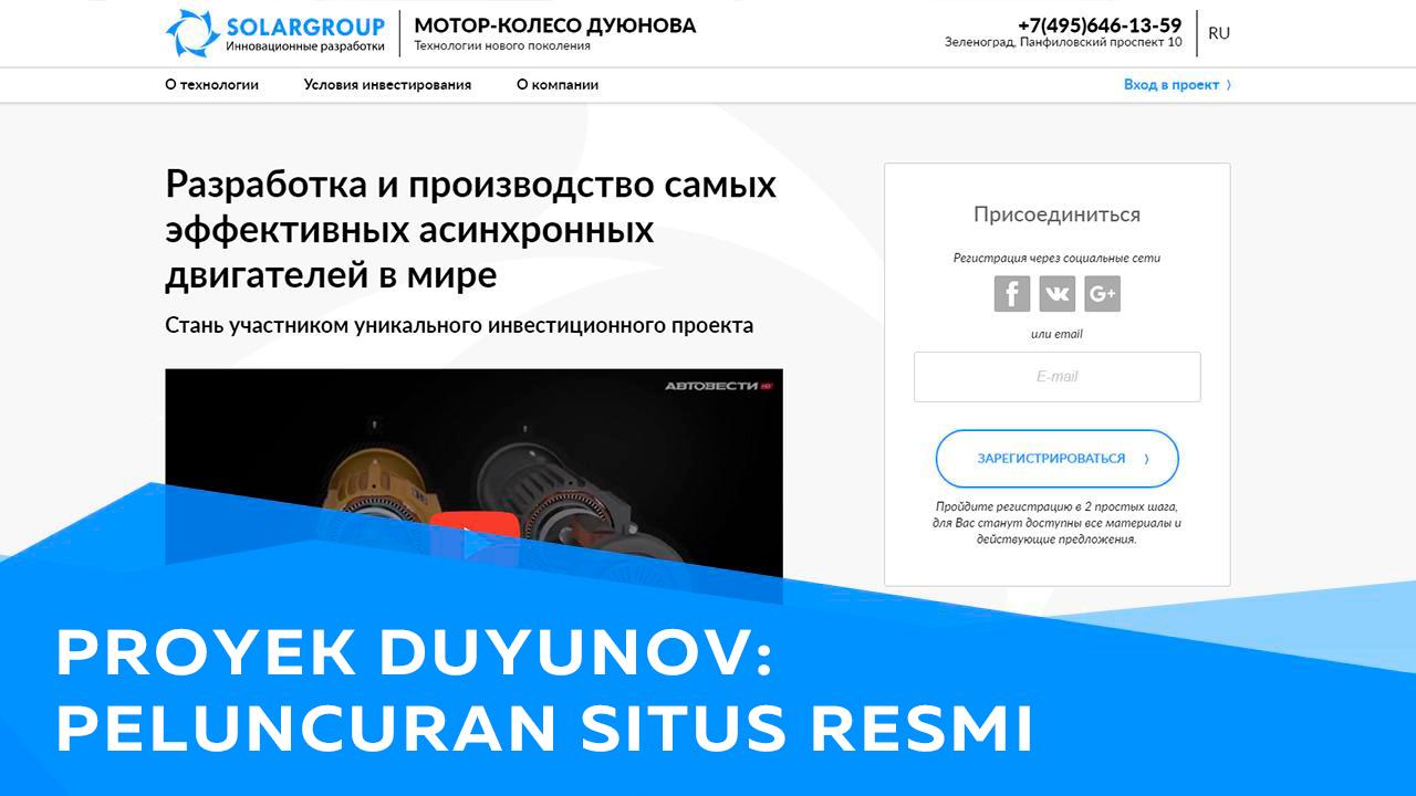 Proyek Duyunov Sekarang Memiliki Situs Web Resmi!