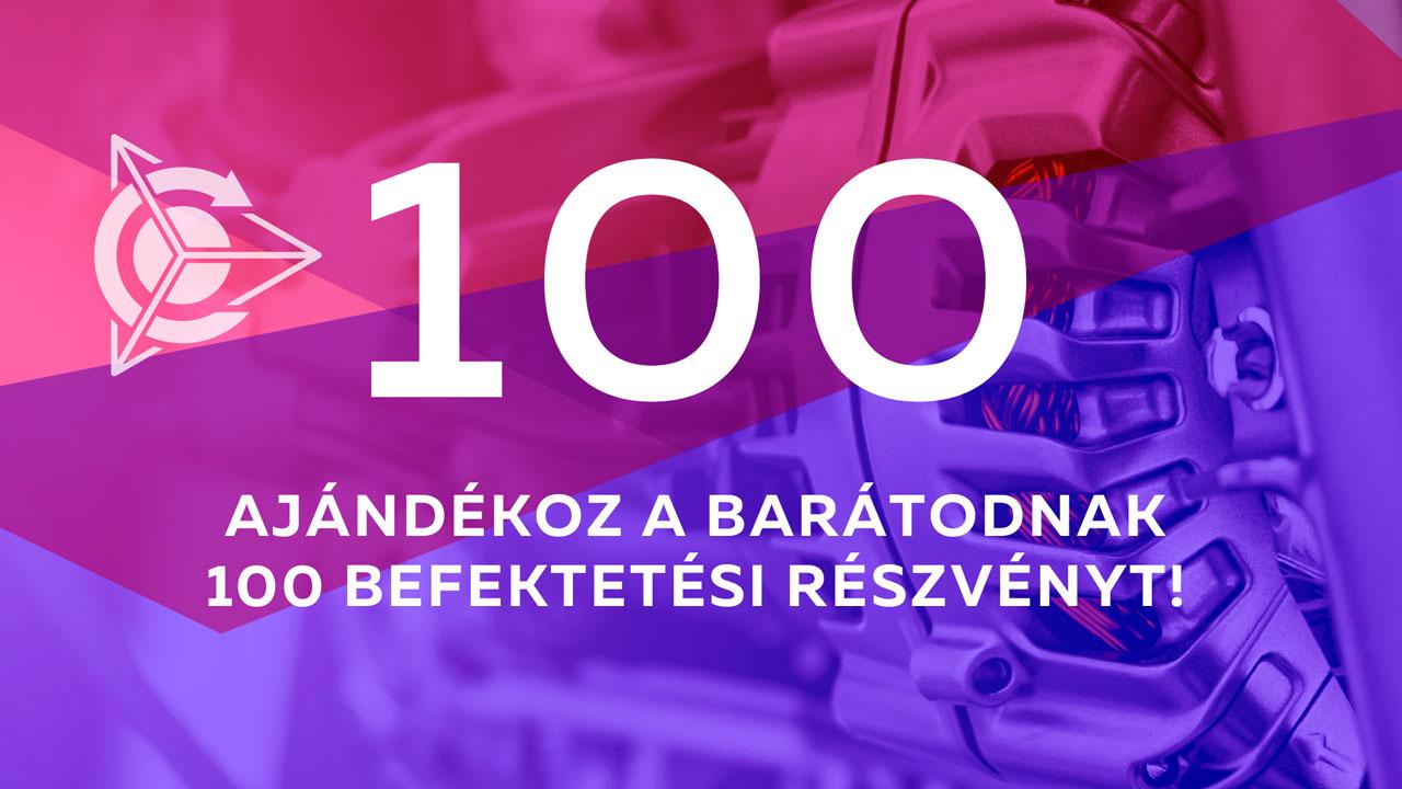 Ajándékoz a barátodnak 100 befektetési részvényt!