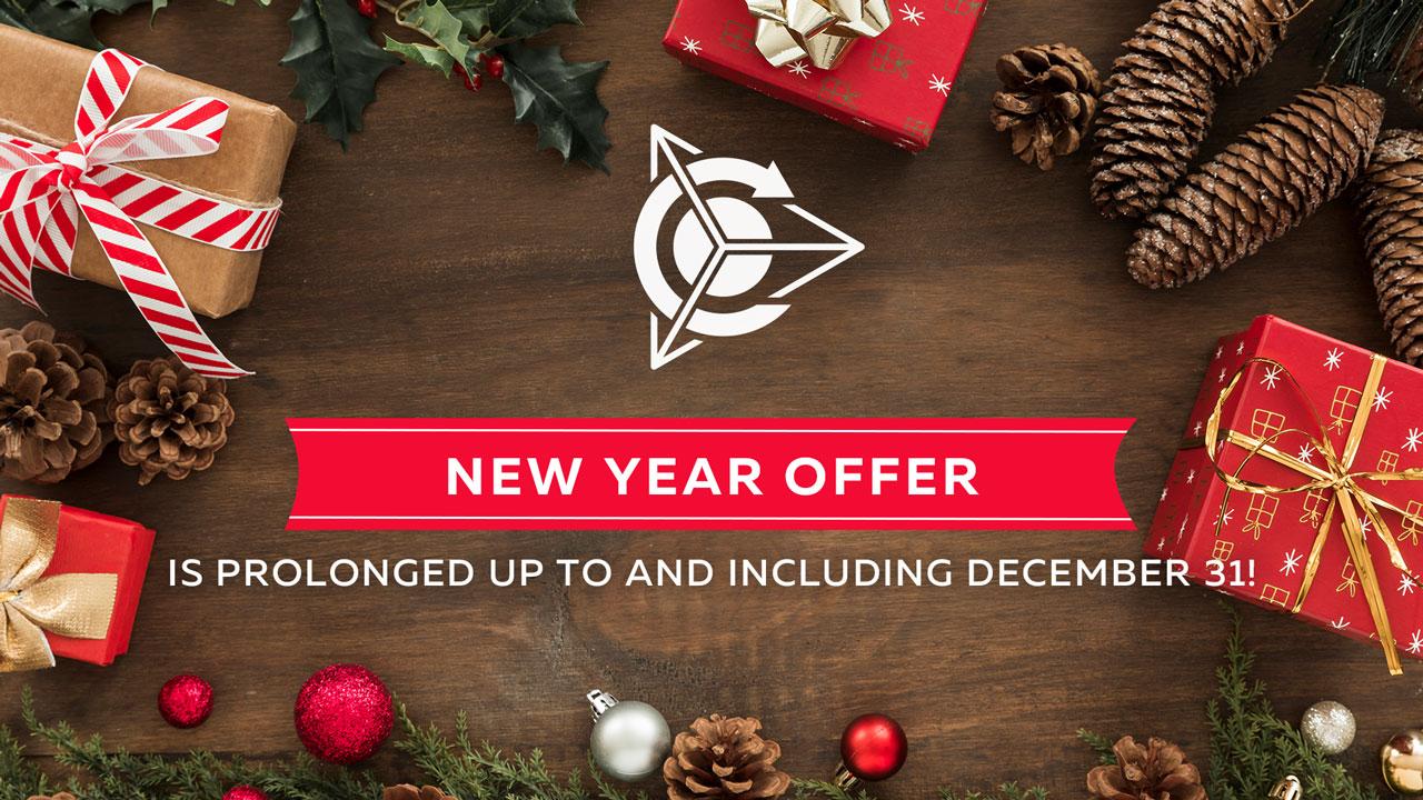 NEW YEAR OFFER is prolonged up to and including December 31!