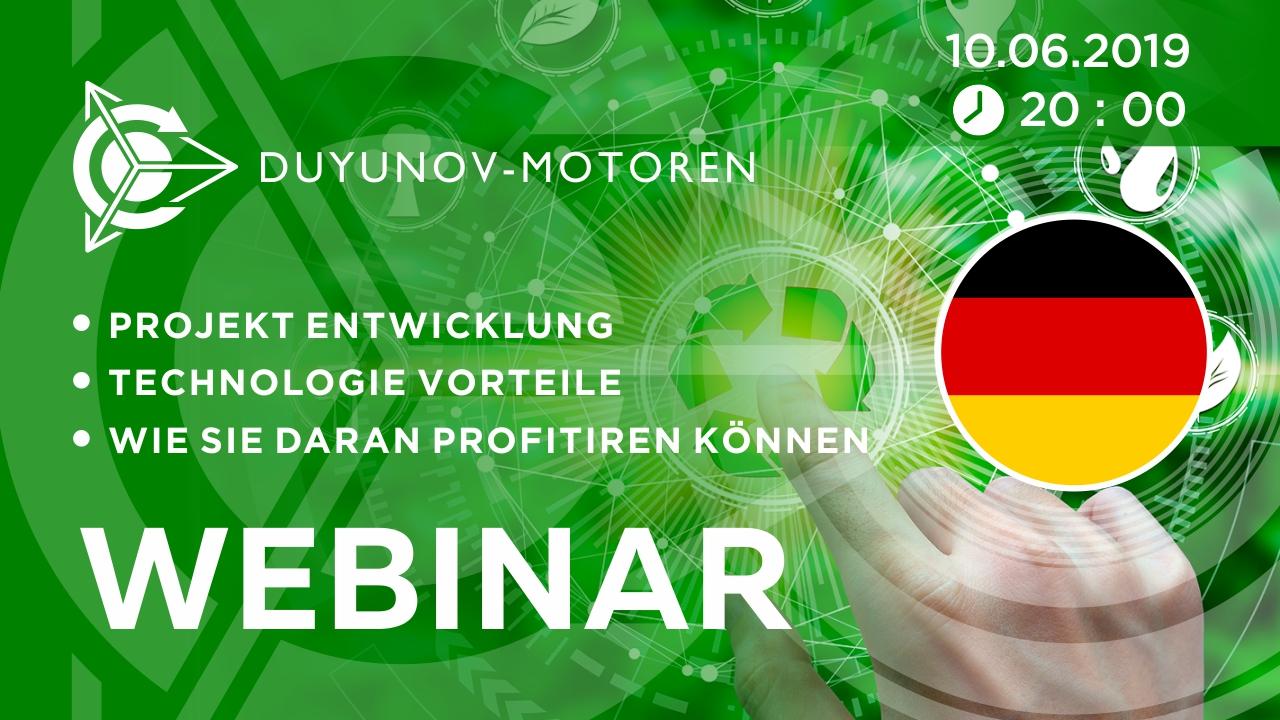Deutschland. Präsentation vom Duyunov-Projekt: über die Technologie, Investitionen und die Zukunft der Gesellschaft