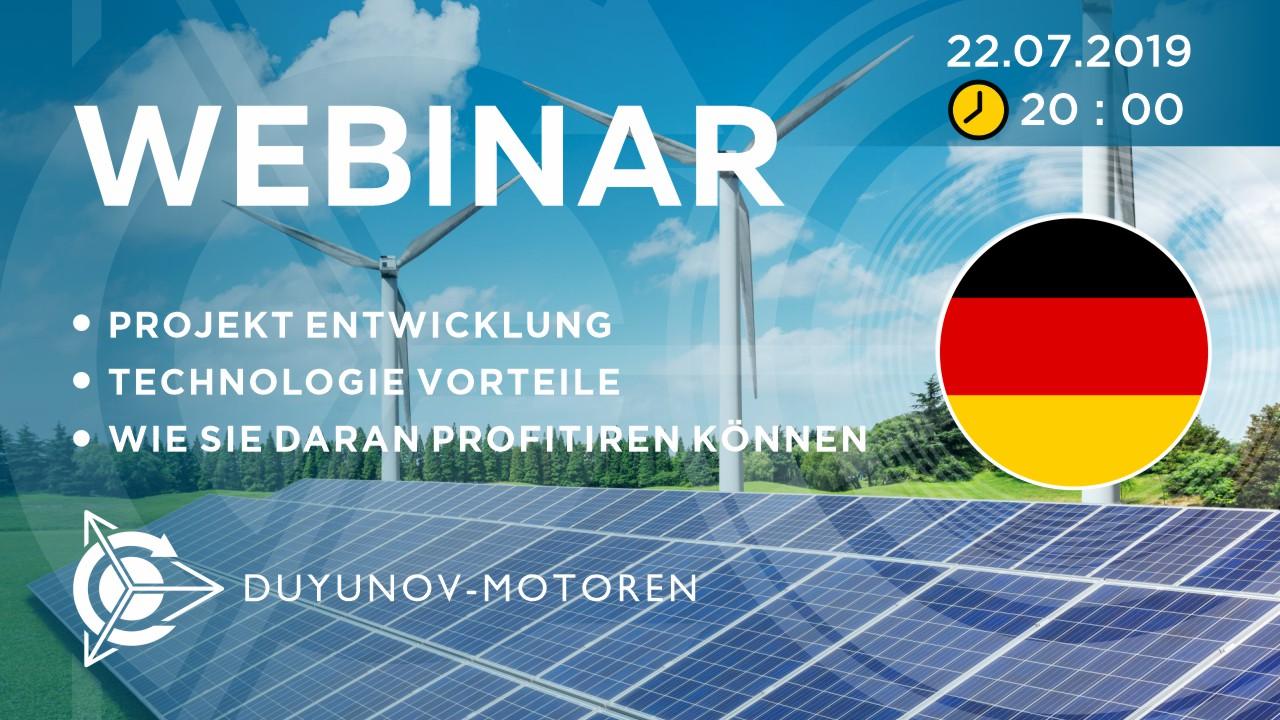 Deutschland. Präsentation vom Duyunov-Projekt: über die Technologie, Investitionen und die Zukunft der Gesellschaft