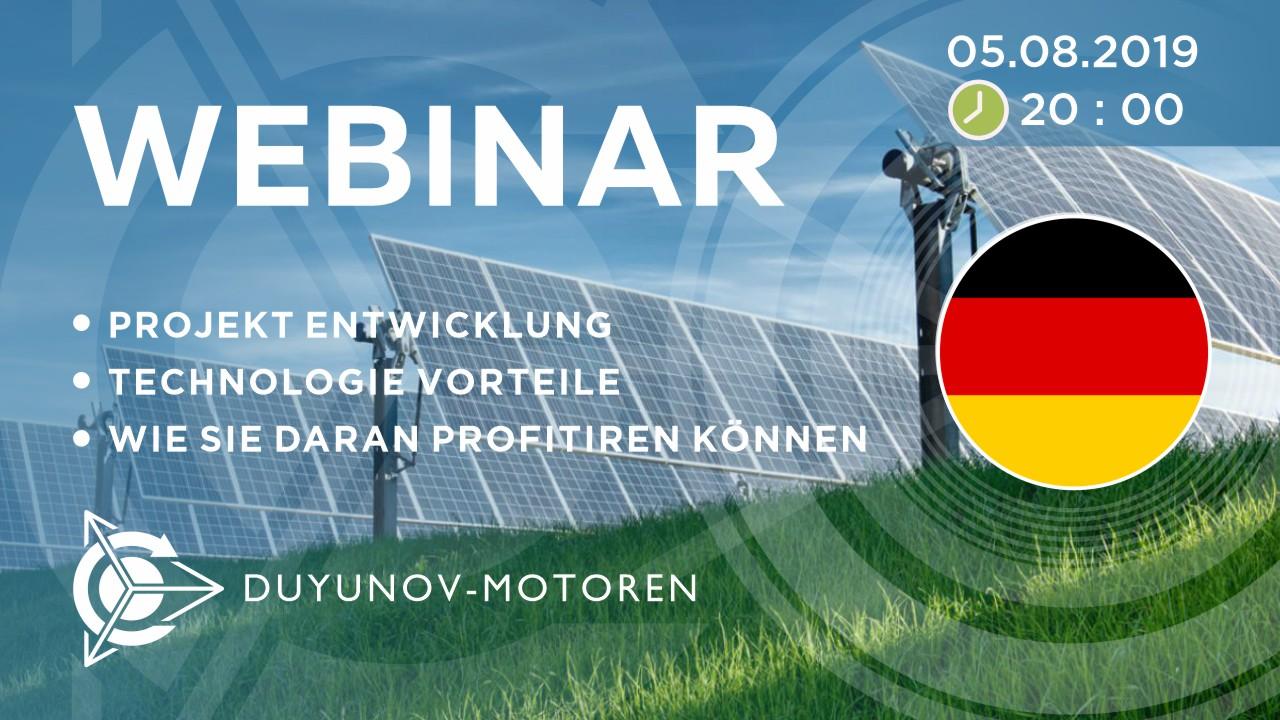 Deutschland. Präsentation vom Duyunov-Projekt: über die Technologie, Investitionen und die Zukunft der Gesellschaft
