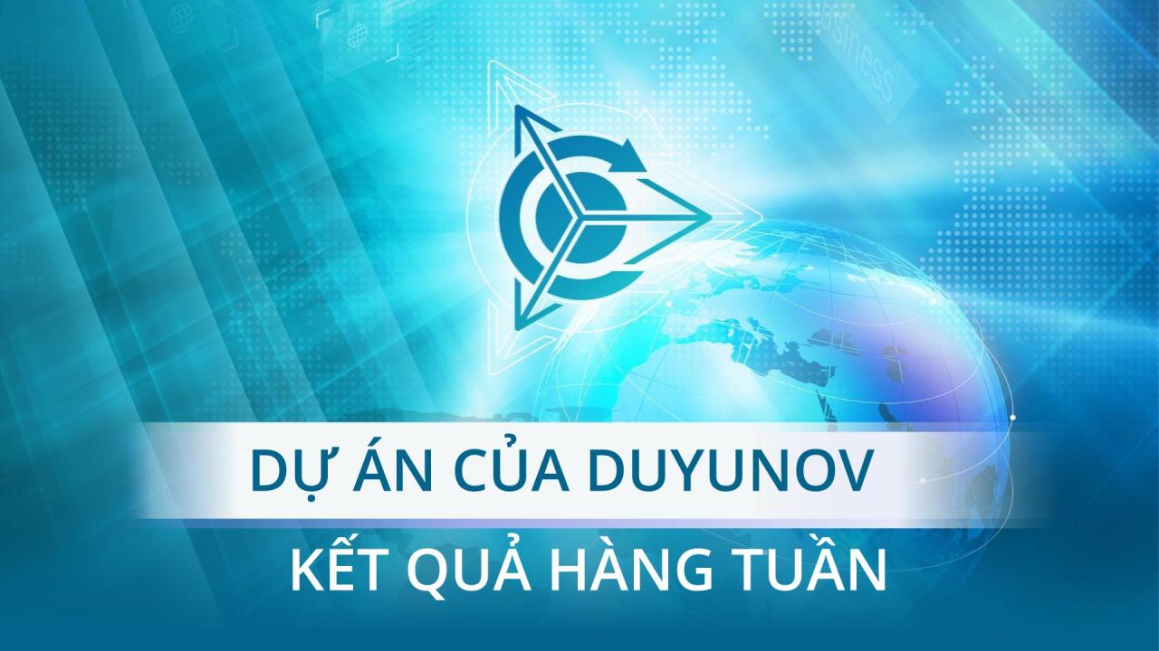 Các kết quả hàng tuần trong dự án "Động cơ của Duyunov"