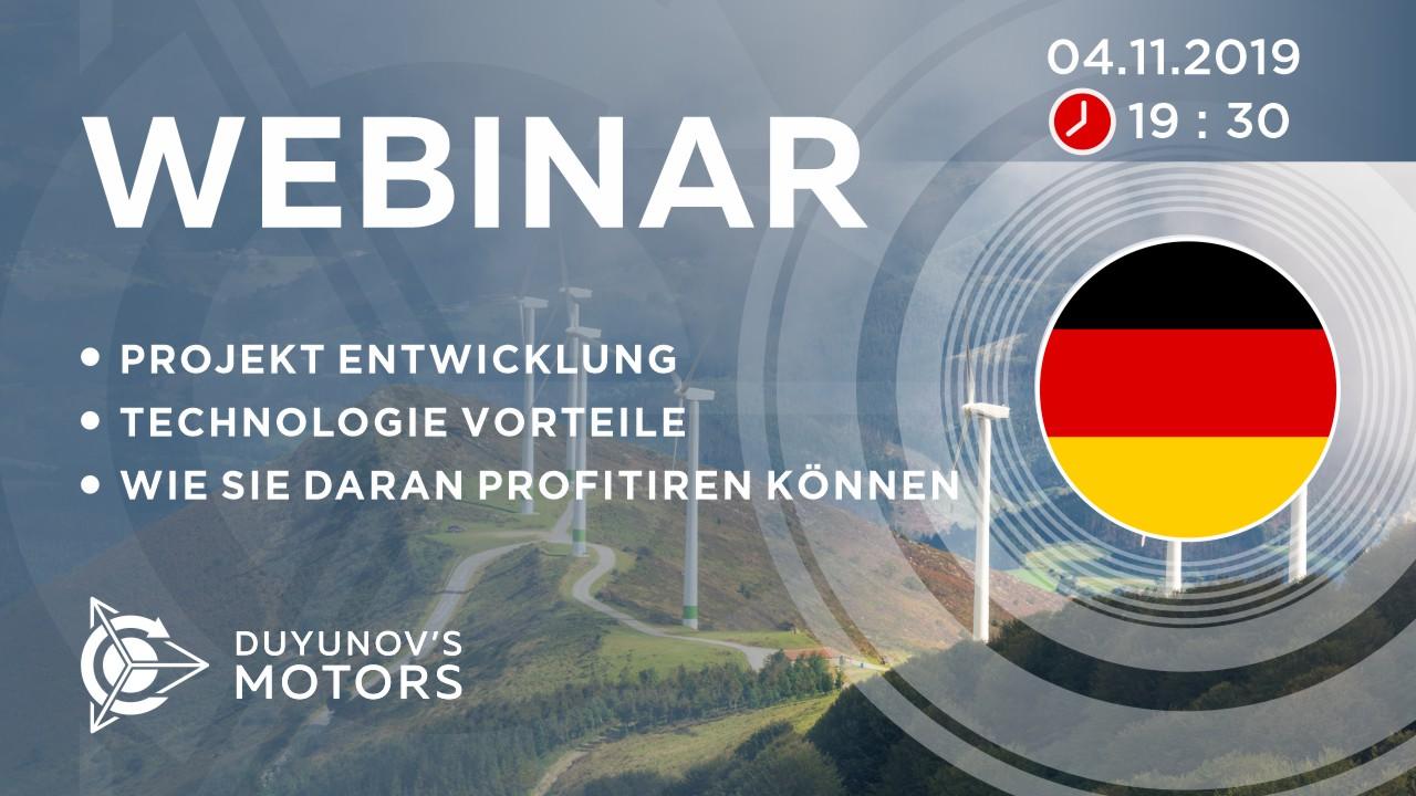 Deutschland. Präsentation vom Duyunov-Projekt: über die Technologie, Investitionen und die Zukunft der Gesellschaft