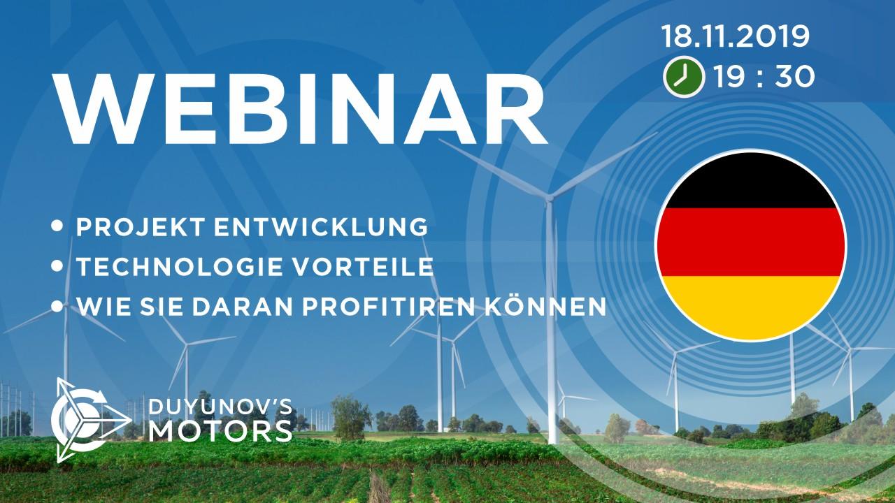 Deutschland. Präsentation vom Duyunov-Projekt: über die Technologie, Investitionen und die Zukunft der Gesellschaft