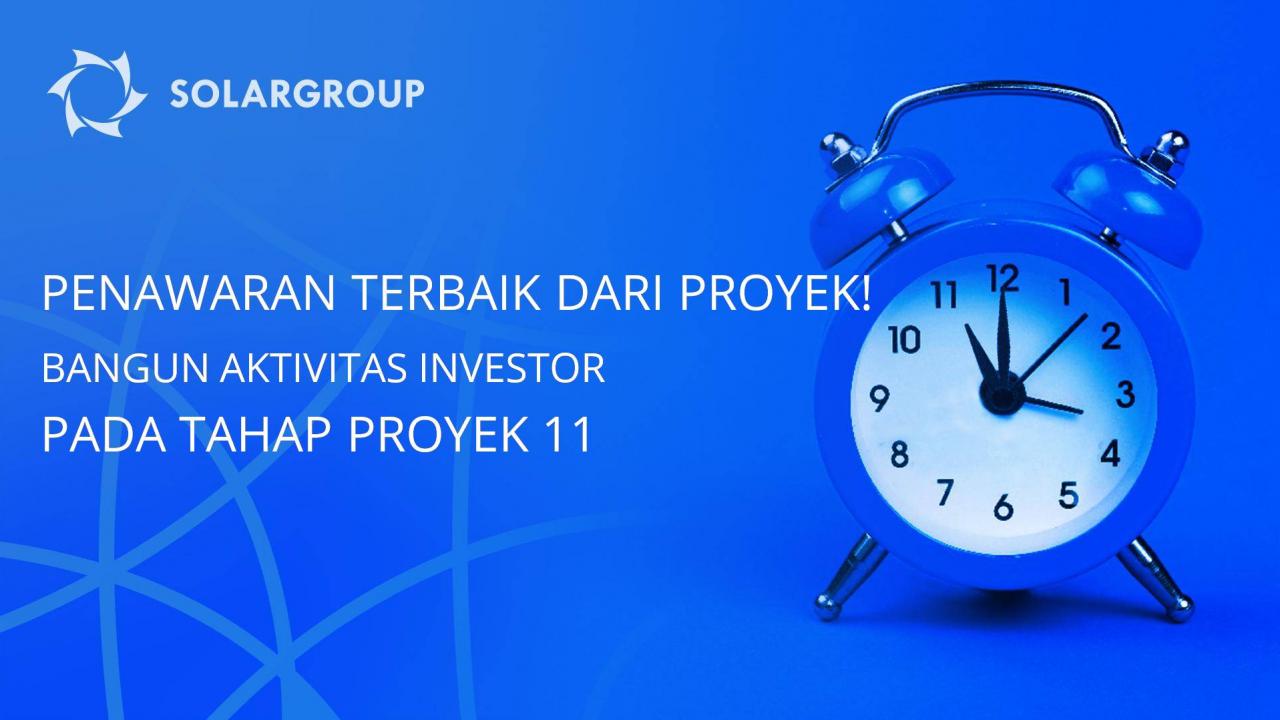 Bangkitkan aktivitas investor dengan menggunakan penawaran terbaik dari proyek