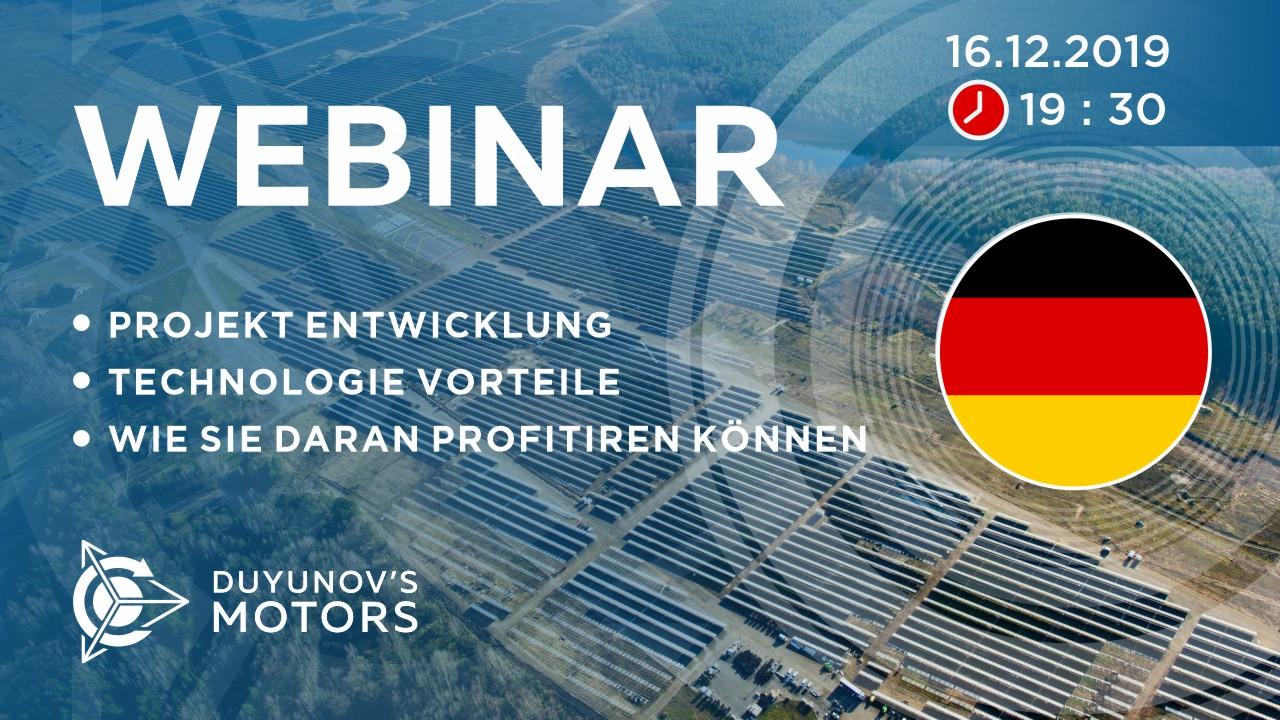 Deutschland. Präsentation vom Duyunov-Projekt: über die Technologie, Investitionen und die Zukunft der Gesellschaft