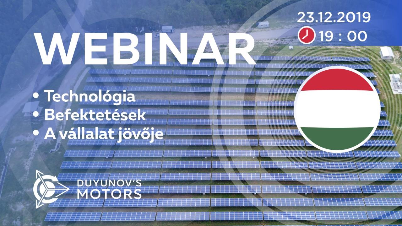 Hungary. A Duyunov projekt bemutatása: a technológiáról, a befektetésekről és a cég jövőjéről