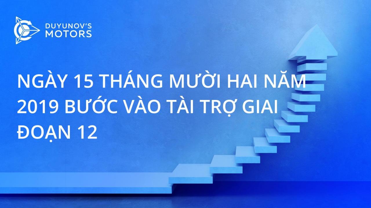 Vào ngày 25 tháng 12, dự án "Động cơ của Duyunov" bước vào giai đoạn 12