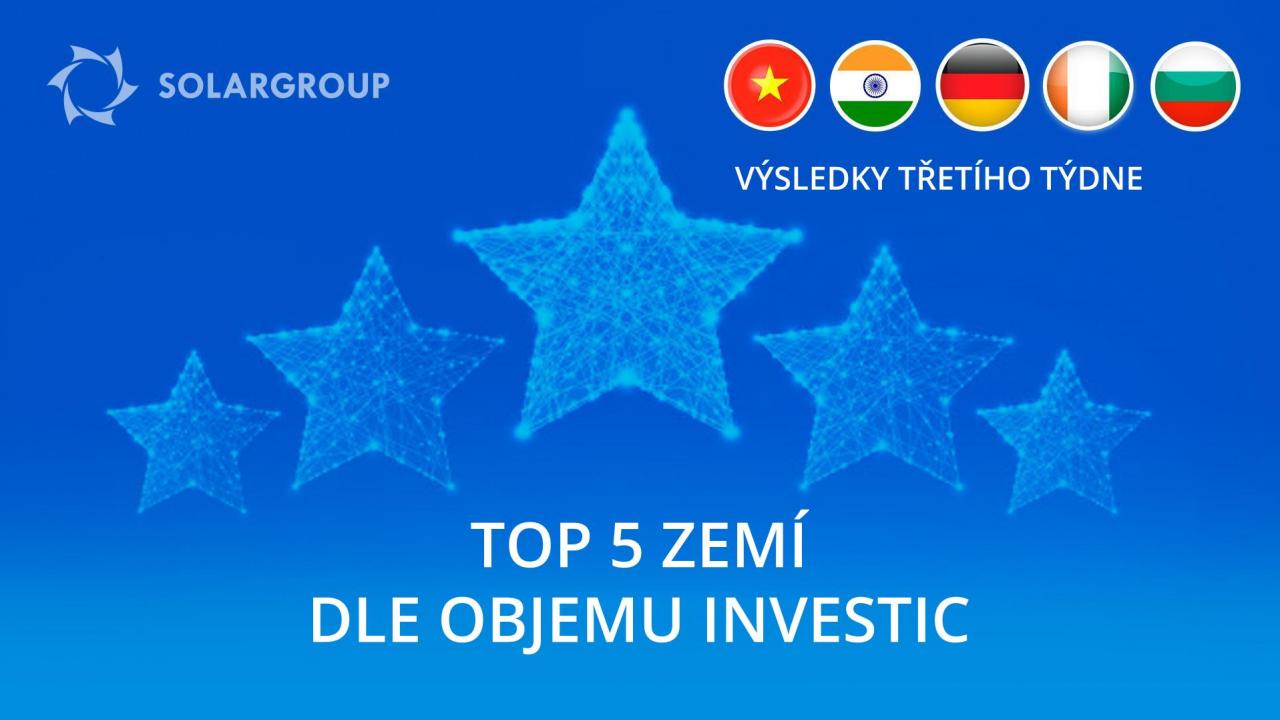 Vietnam je týdenním lídrem v objemu investic do projektu!