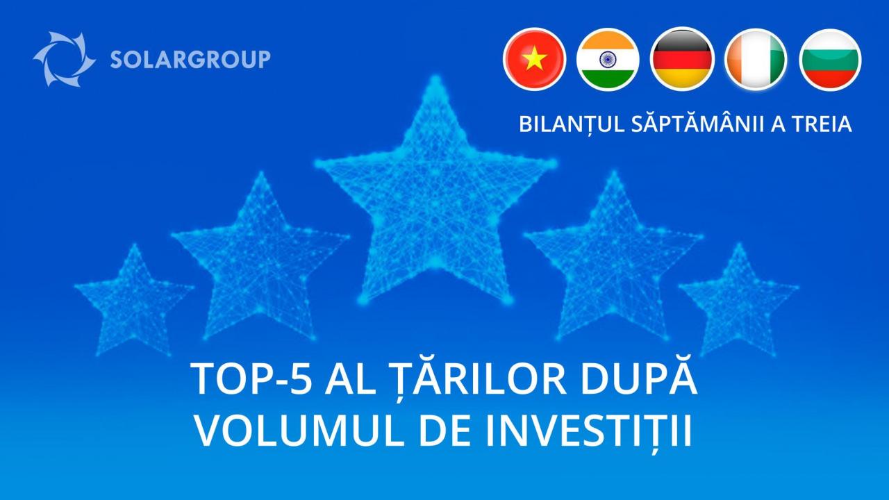 Vietnam - liderul săptămânii după volumul de investiții!