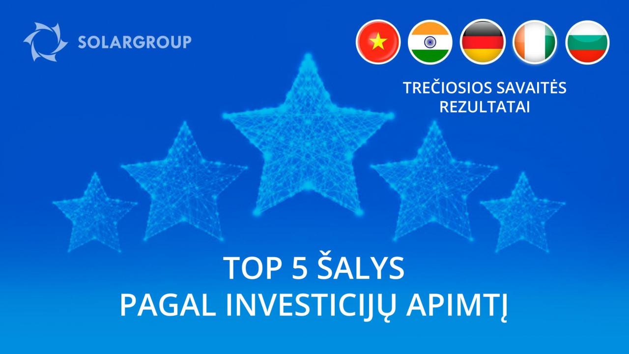 Vietnamas — lyderis pagal investicijas į projektą per savaitę!