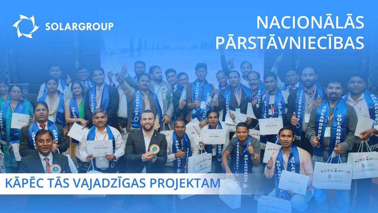 Nacionālās pārstāvniecības: kāpēc tās vajadzīgas projektam “Dujunova dzinēji” un uzņēmumam SOLARGROUP