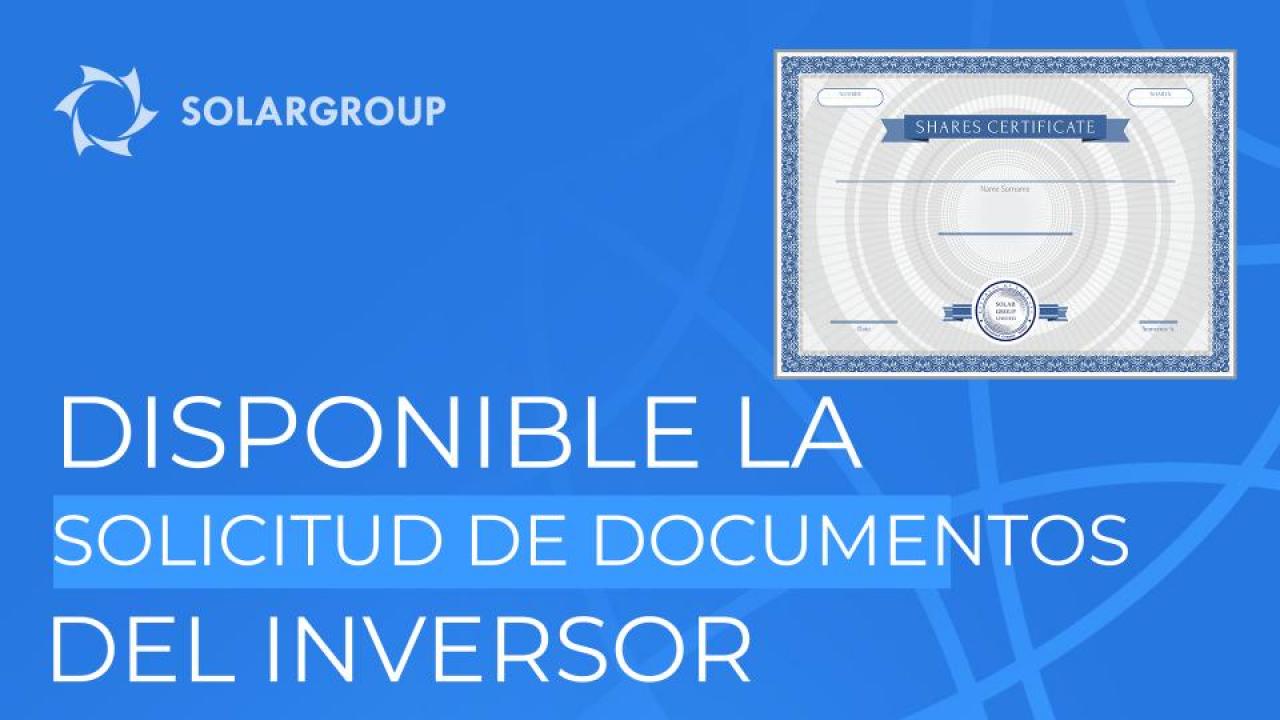 En el perfil personal está disponible la solicitud de los documentos del inversor