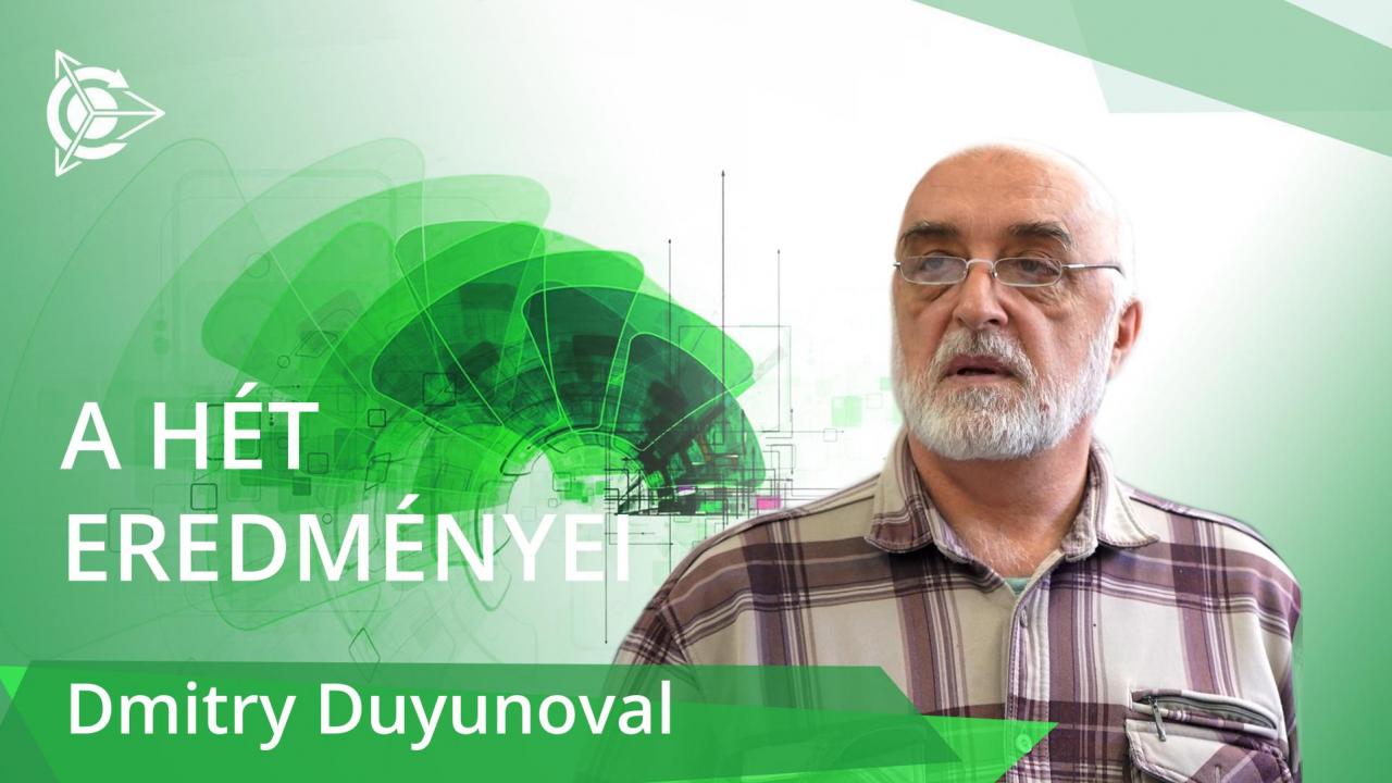 A hét eredményei a "Duyunov Motorok" projektben