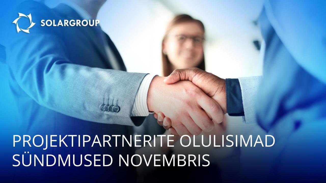 Projektipartnerite olulisimad sündmused novembris