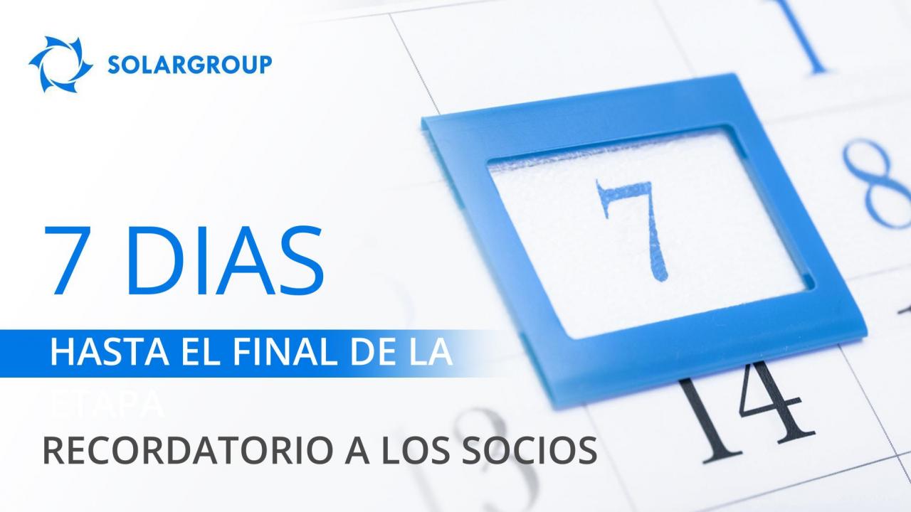 Queda una semana para el final de la etapa de inversión 11