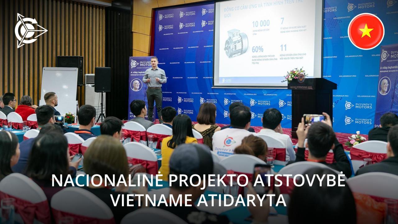 Vietnamas prisijungė prie šalių, kuriose atidarytos projekto „Duyunovo Varikliai“ nacionalinės atstovybės