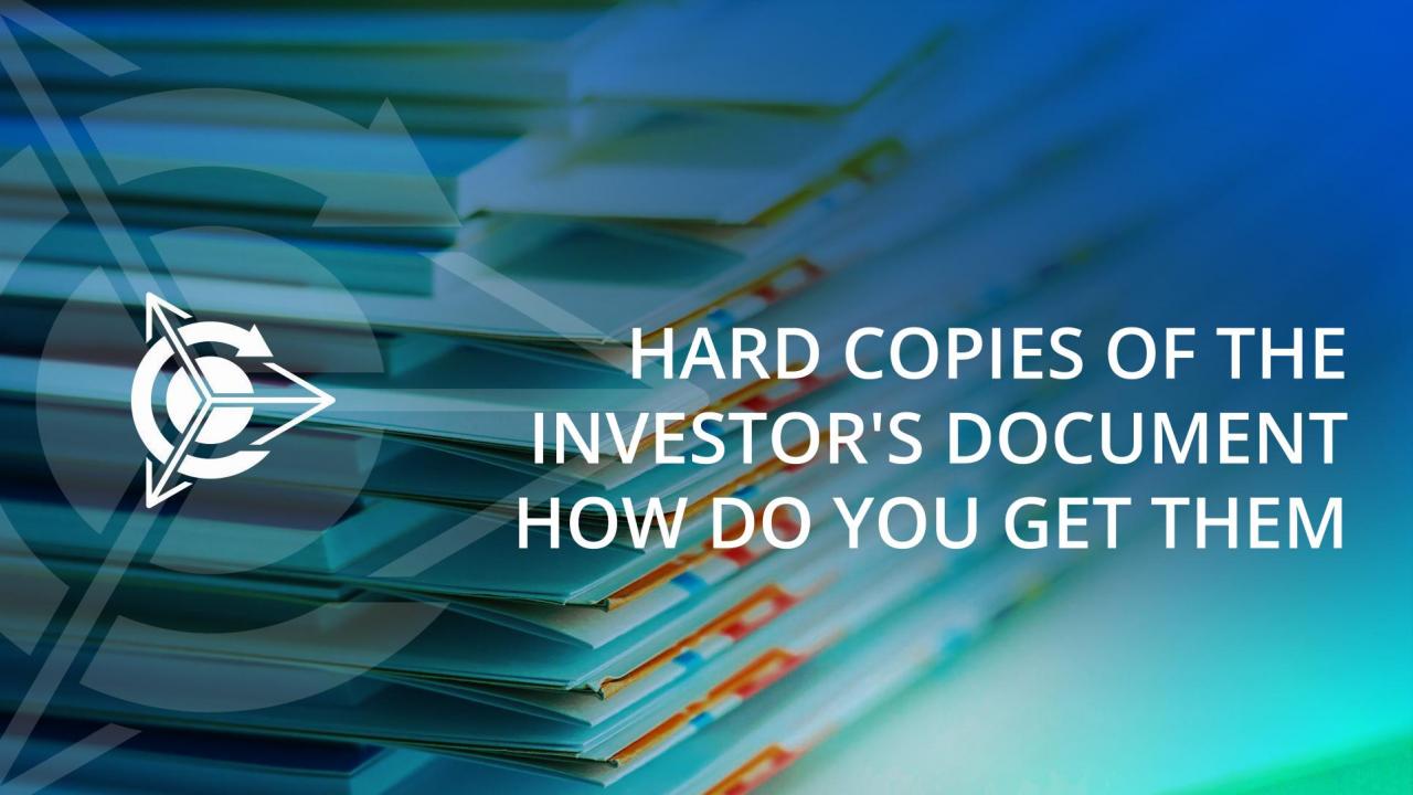 How can the project investor get the hard copies of the documents