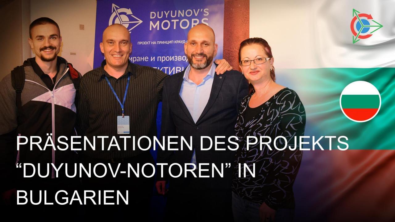 Die Einwohner Bulgariens lernen das Projekt "Duyunov-Motoren" weiterhin persönlich kennen