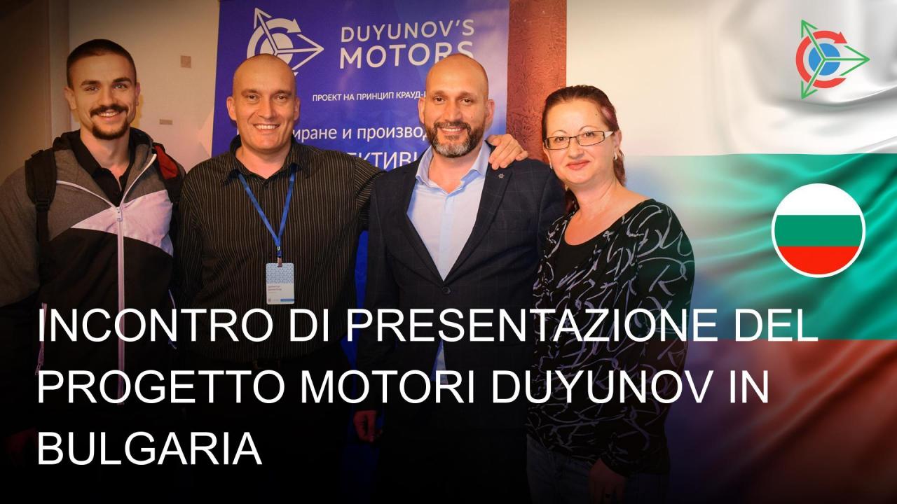 I cittadini della Bulgaria continuano a familiarizzare con il progetto Motori Duyunov