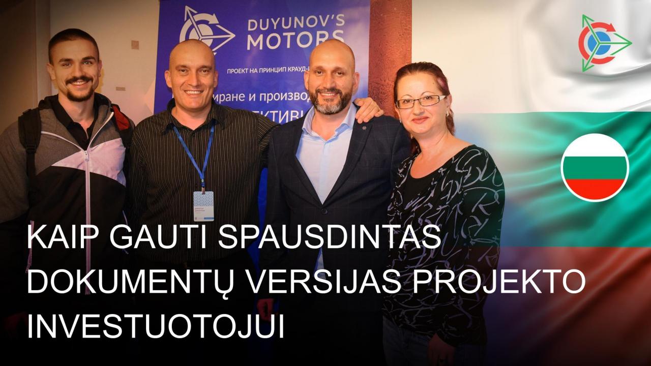 Bulgarijos gyventojai toliau tęsia asmeninę pažintį su projektu „Duyunovo Varikliai“