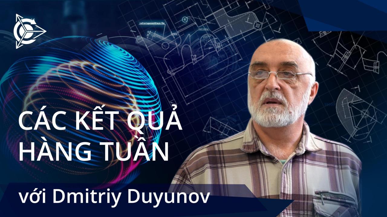 Các kết quả trong tuần của dự án "Động cơ của Duyunov"